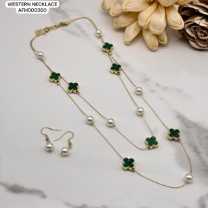 H17 Westren Necklace Set Green 300