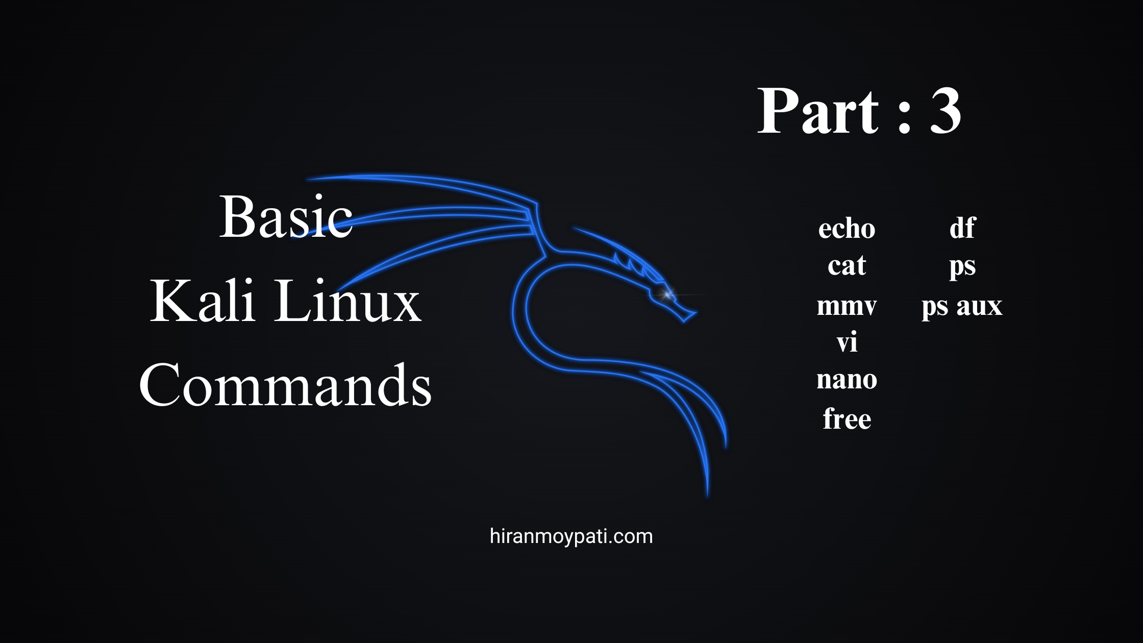 Basic Kali Linux Commands: A Beginner's Guide for Ethical Hacking (Part -3)