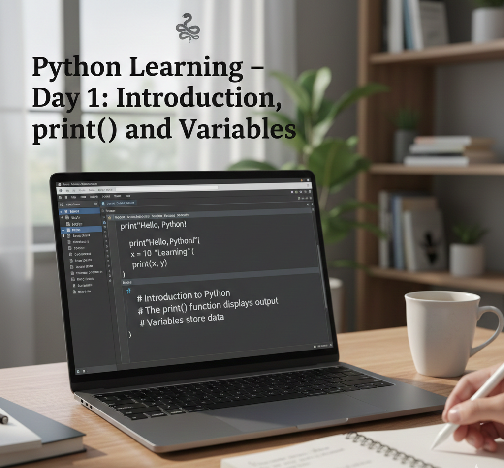 Python Learning – Day 1: Introduction, print() and Variables