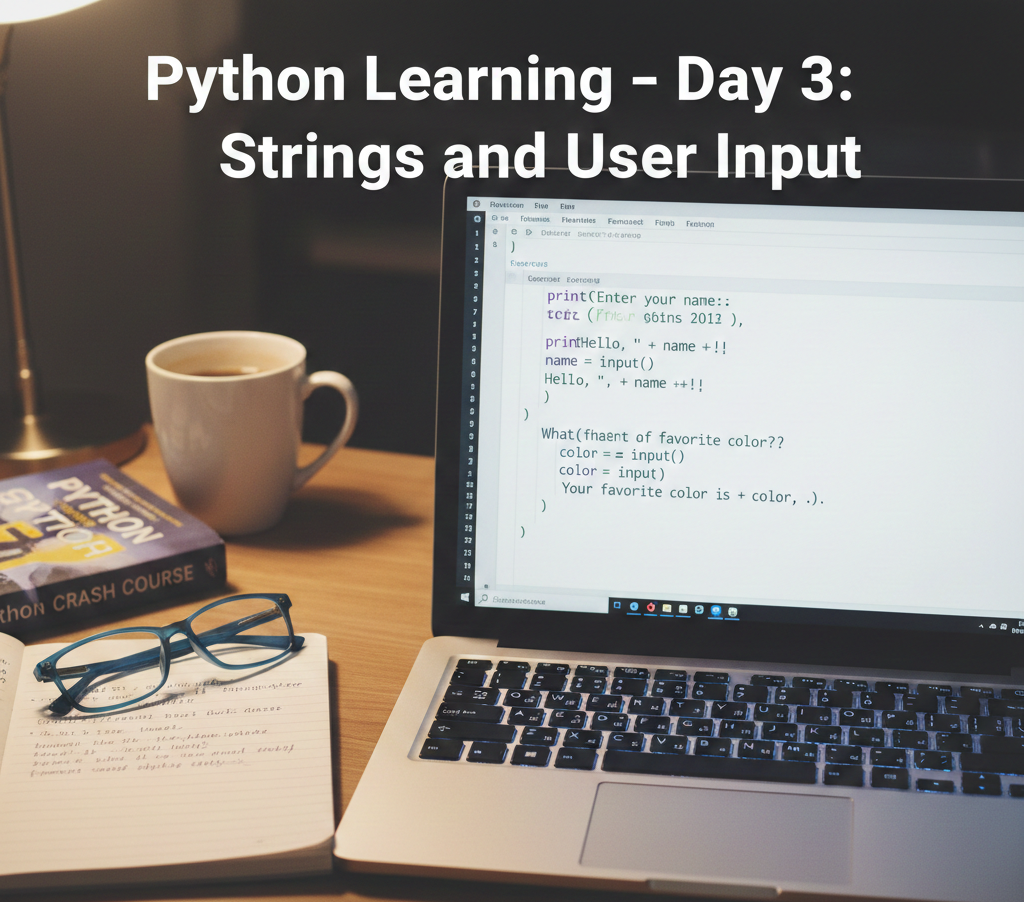 Python Learning – Day 3: Strings and User Input